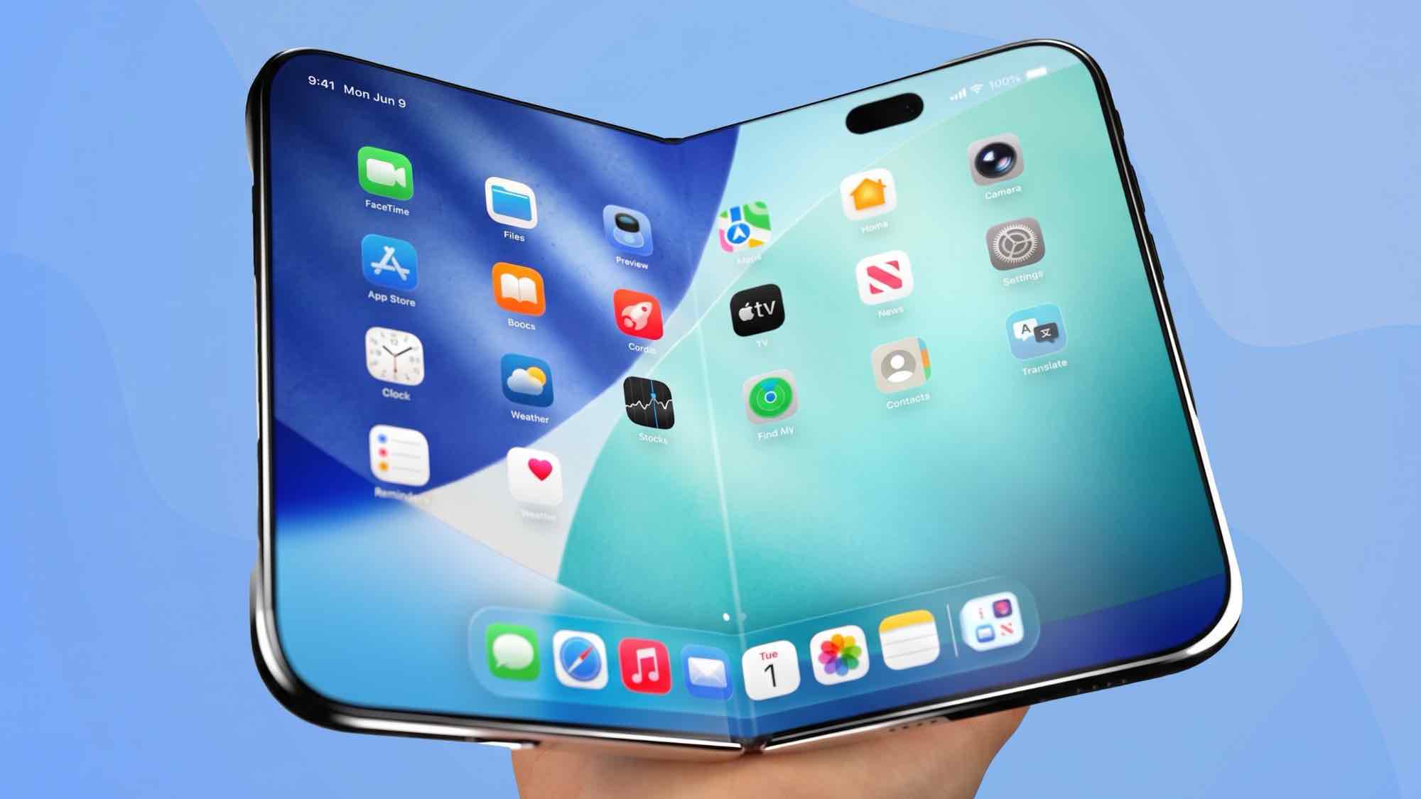 تصميم تخيلي لهاتف iPhone Ultra في اليد