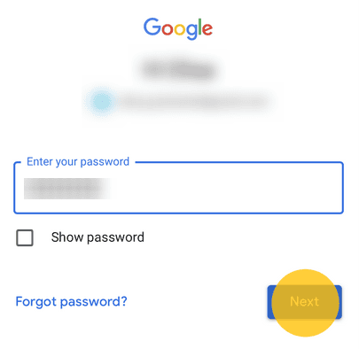 لقطة شاشة توضح خطوات تسجيل الدخول إلى YouTube على جهاز Android