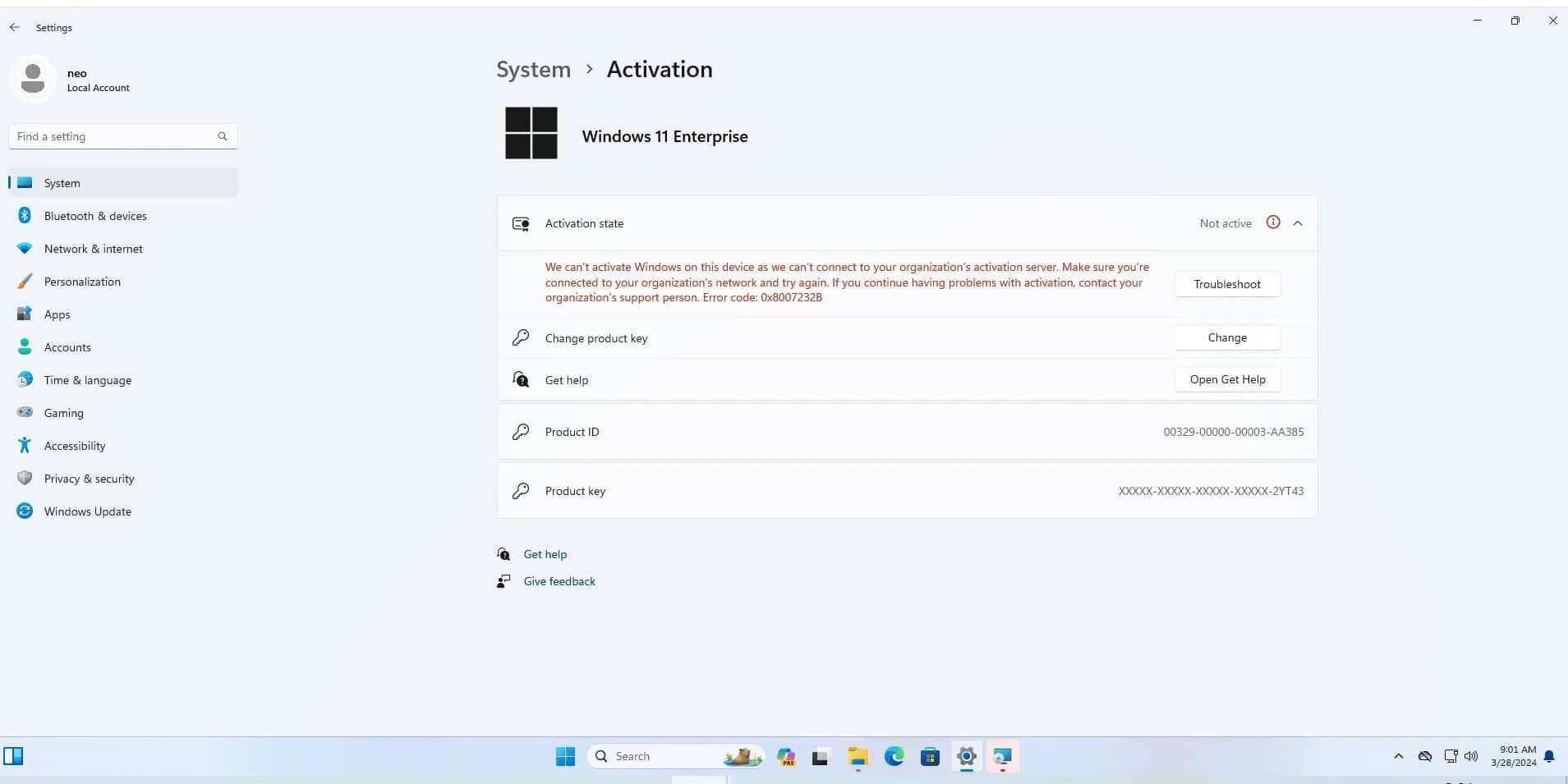 كيفية تفعيل Windows 11 بمفتاح المنتج