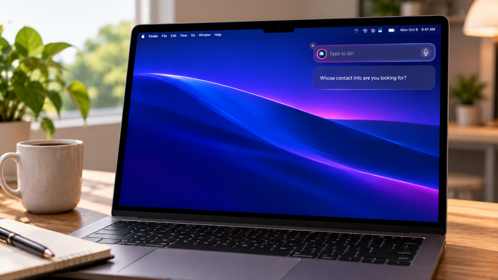 سيري بالذكاء الاصطناعي على Mac