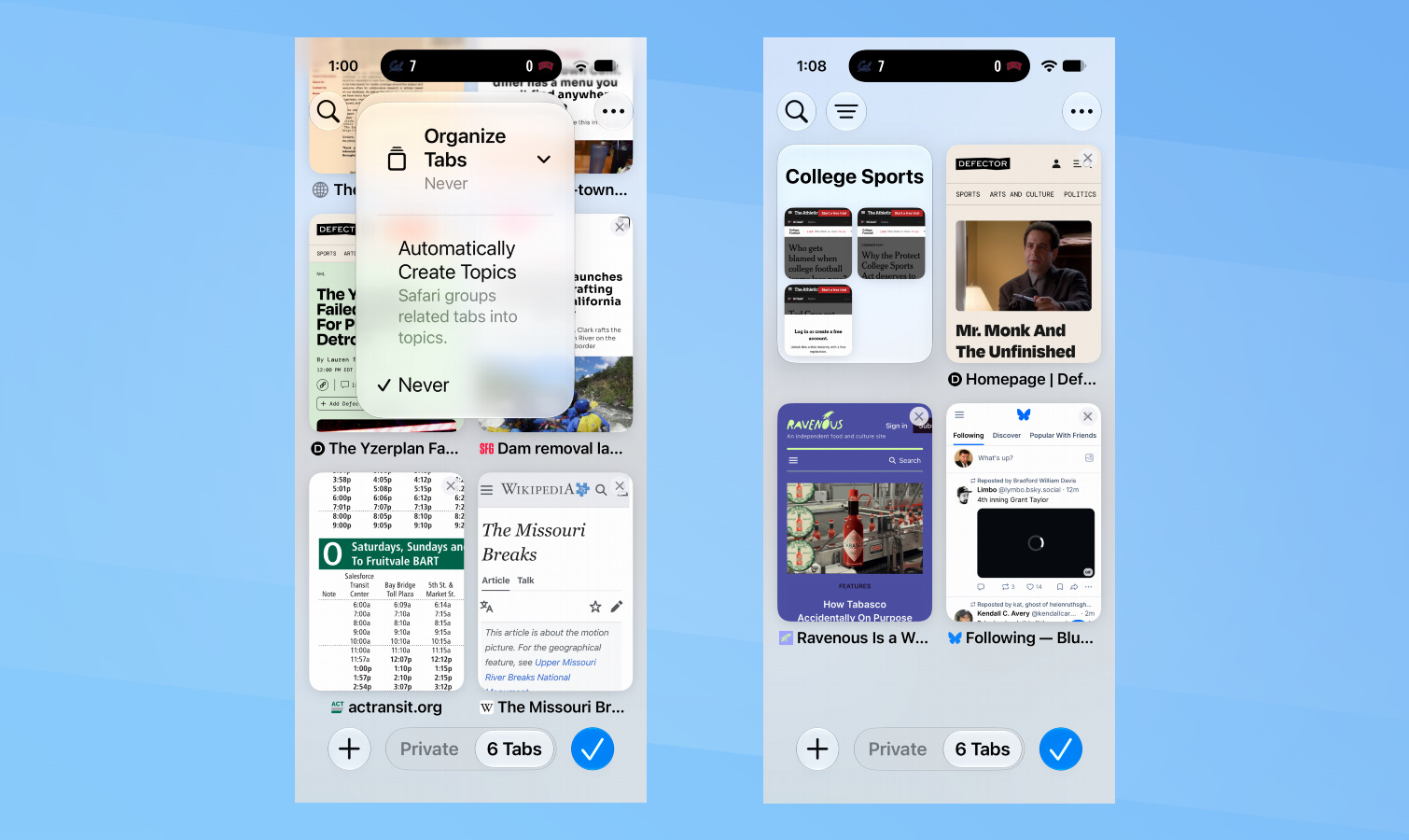 iOS 27 - اجعل Siri تنظم علامات تبويب Safari الخاصة بك.