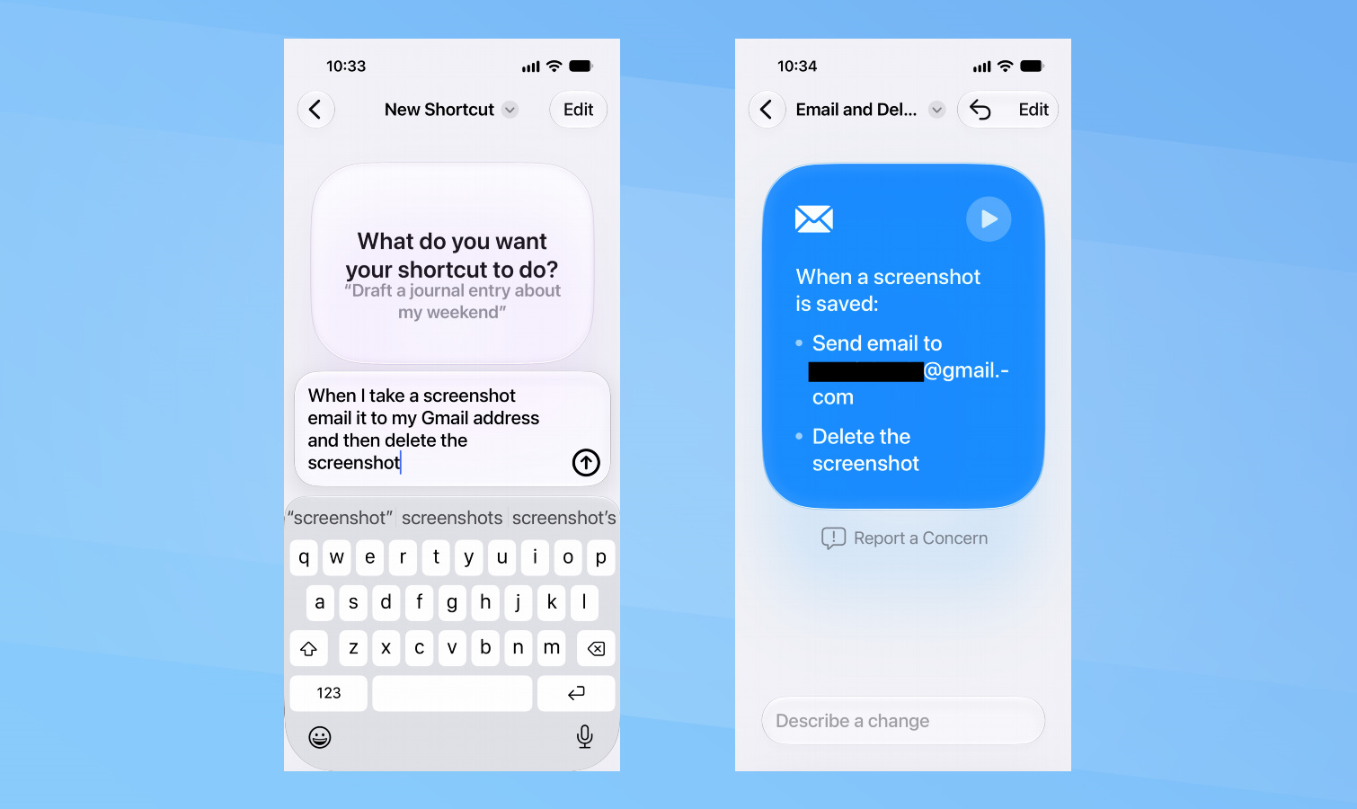 iOS 27 - استخدم Siri لإنشاء اختصار.