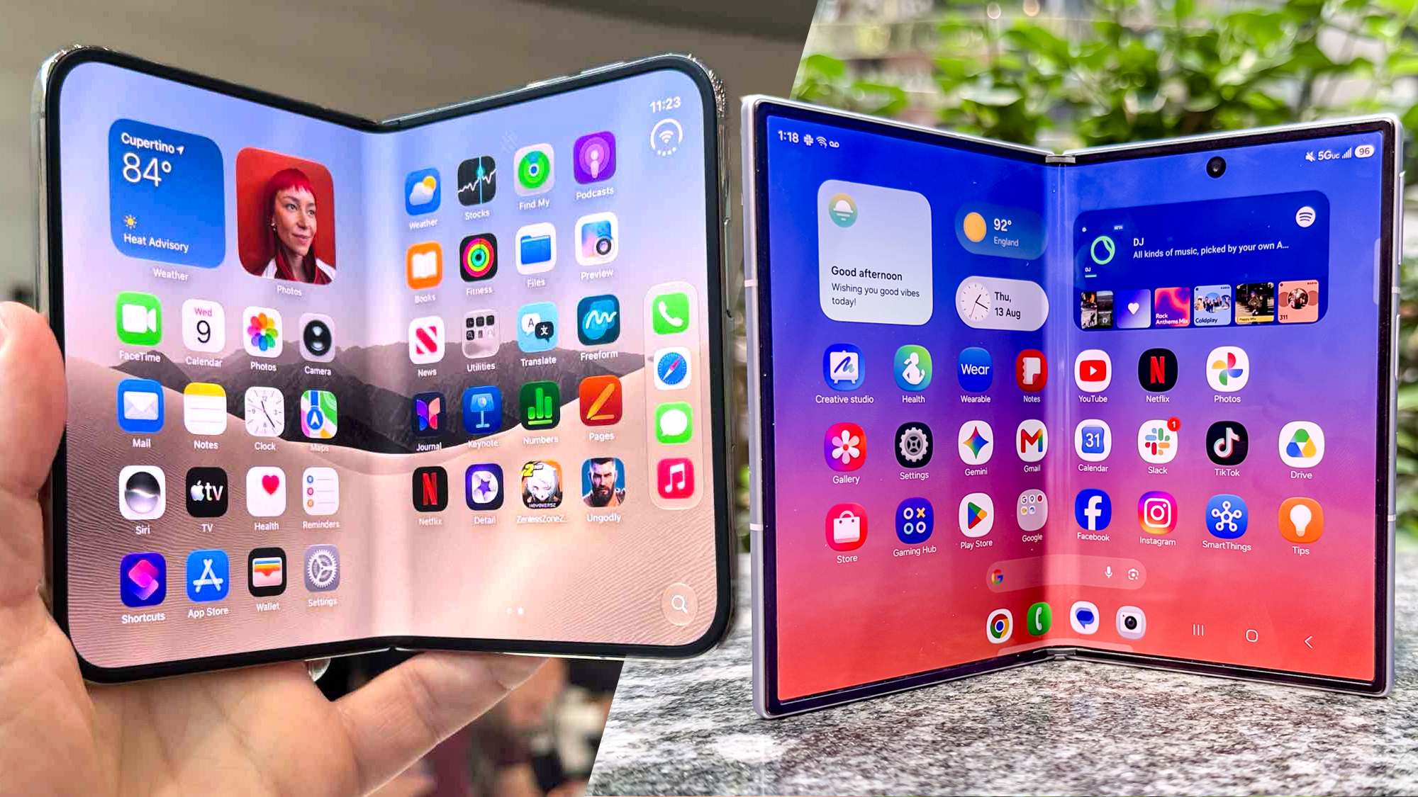 مقارنة بين iPhone Duo و Galaxy Z Fold 8