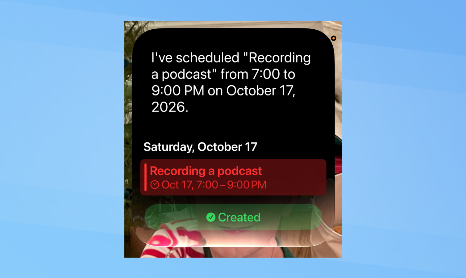 iOS 27 - اجعل Siri ينشئ إدخالات التقويم.