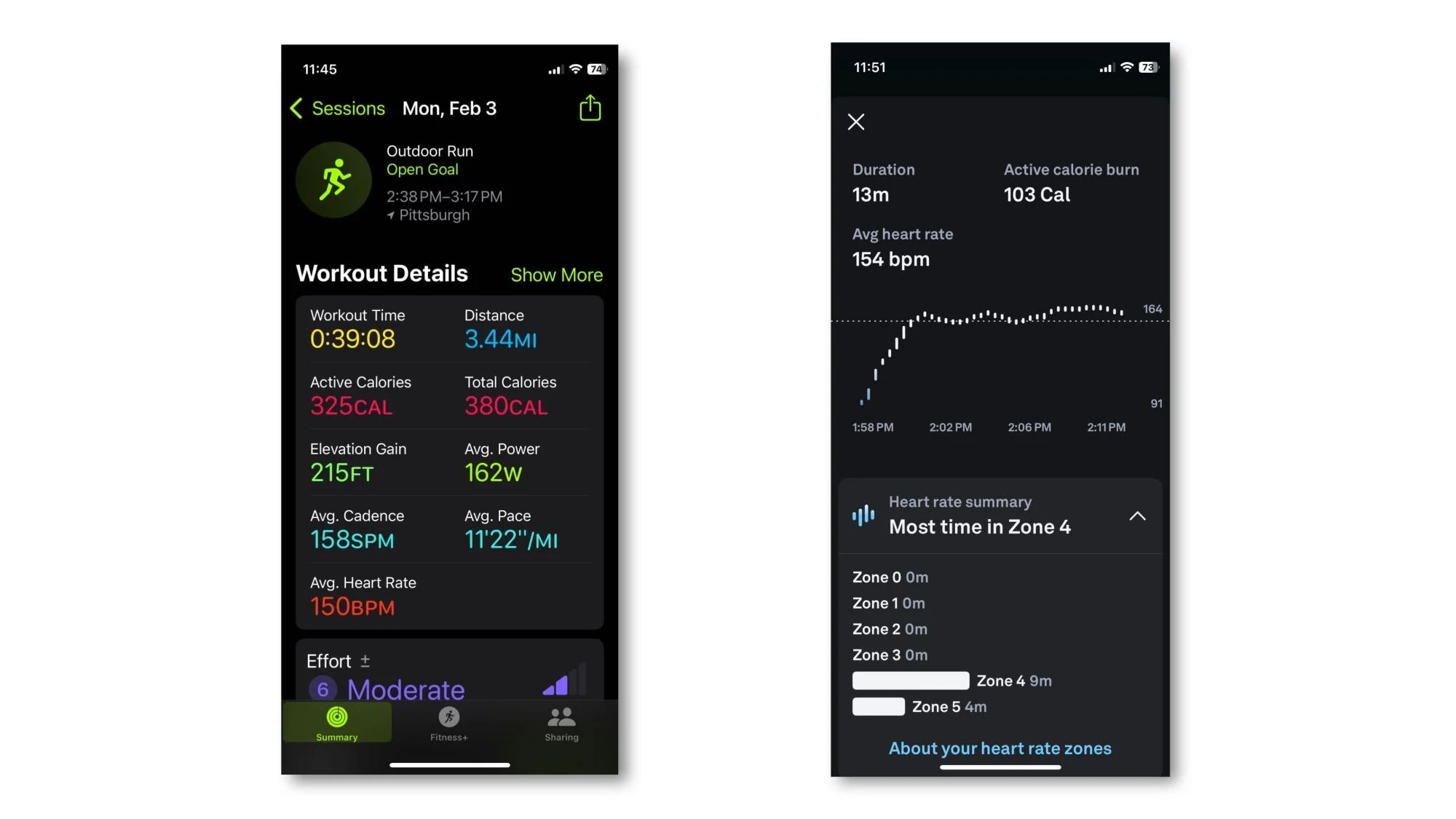 Apple Watch and Oura activity tracking