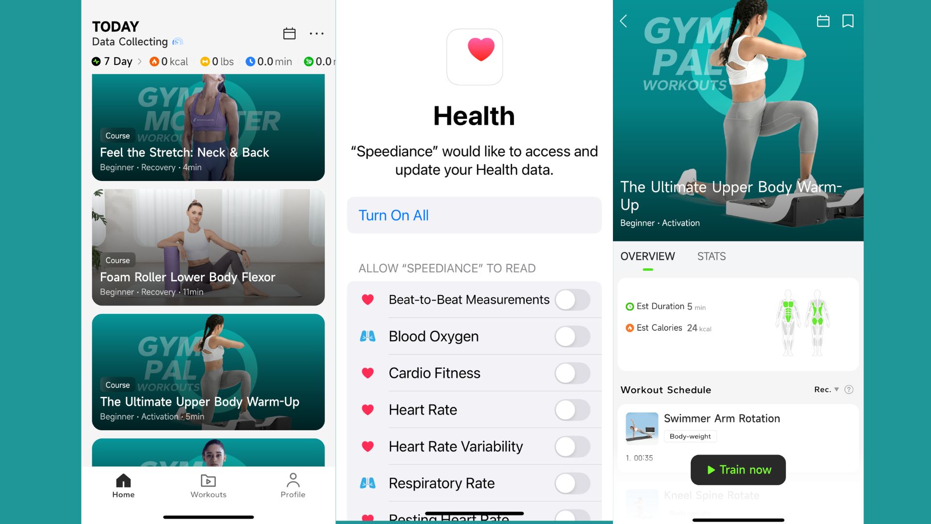 Speediance montage of app
