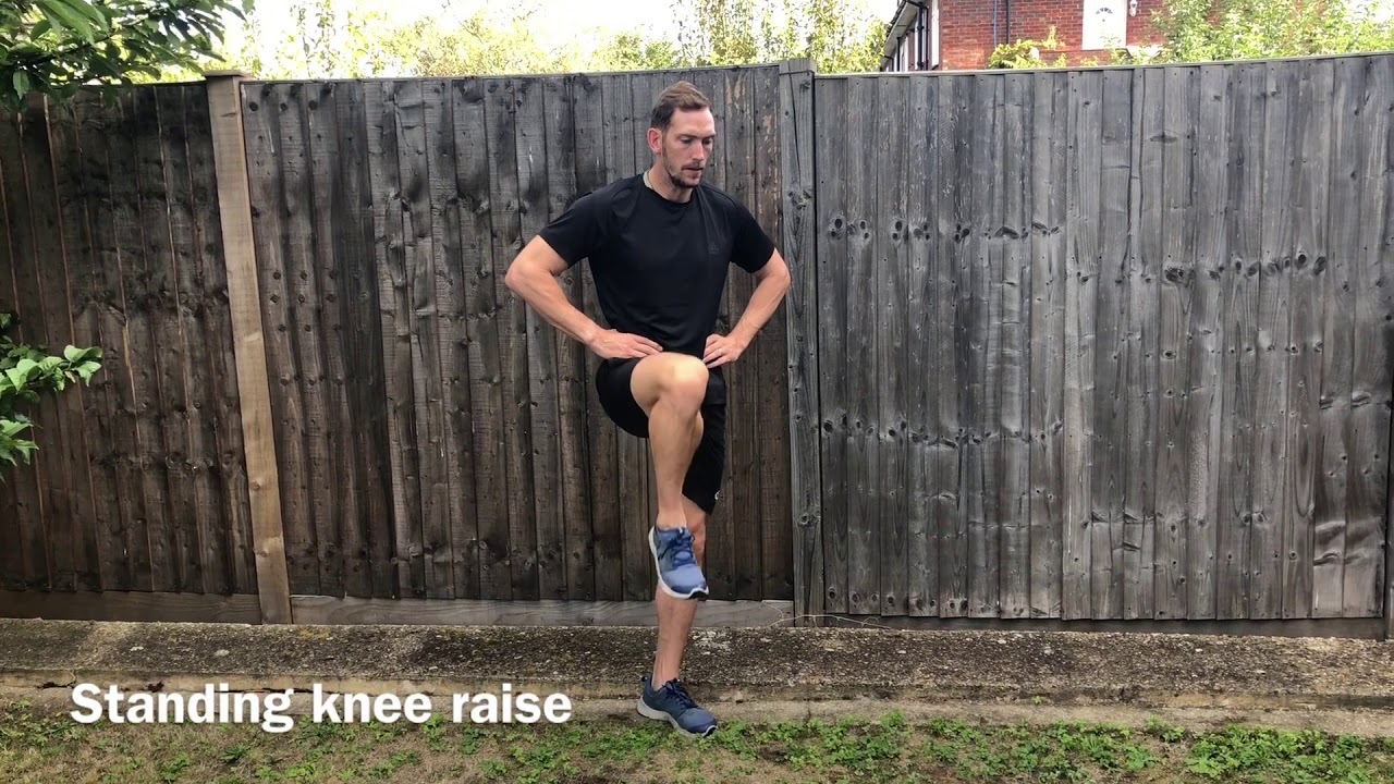 Standing Knee Raise - YouTube