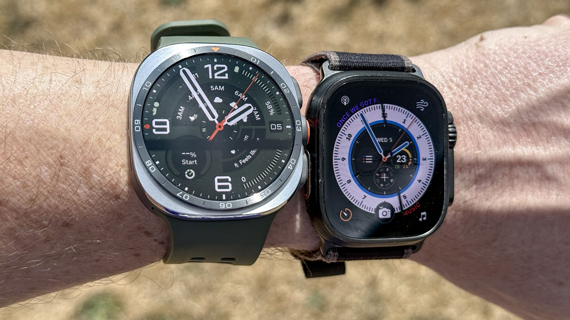 Ho corso 10 km usando il mio Galaxy Watch Ultra 2 e l'Apple Watch Ultra 2.