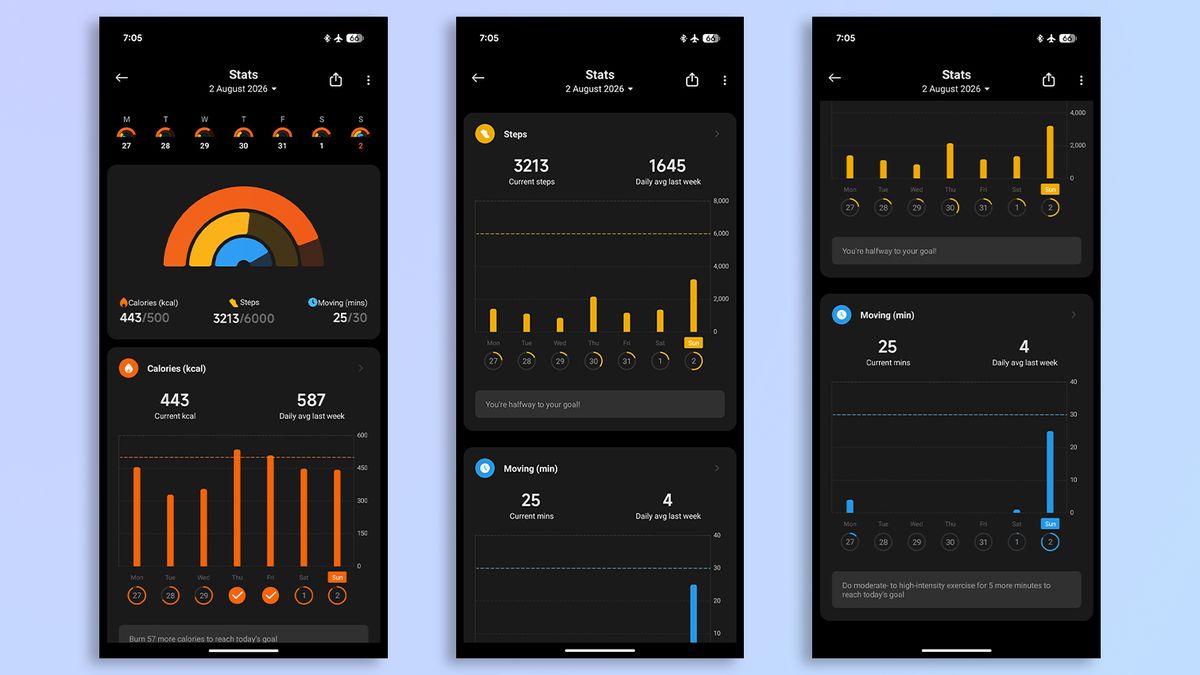 لقطات شاشة لتطبيق Mi Fitness على Android