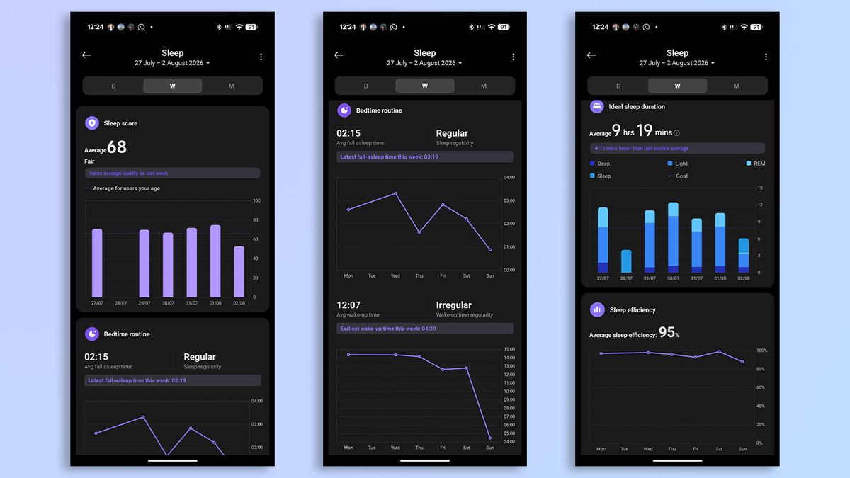 لقطات شاشة لتطبيق Mi Fitness على Android