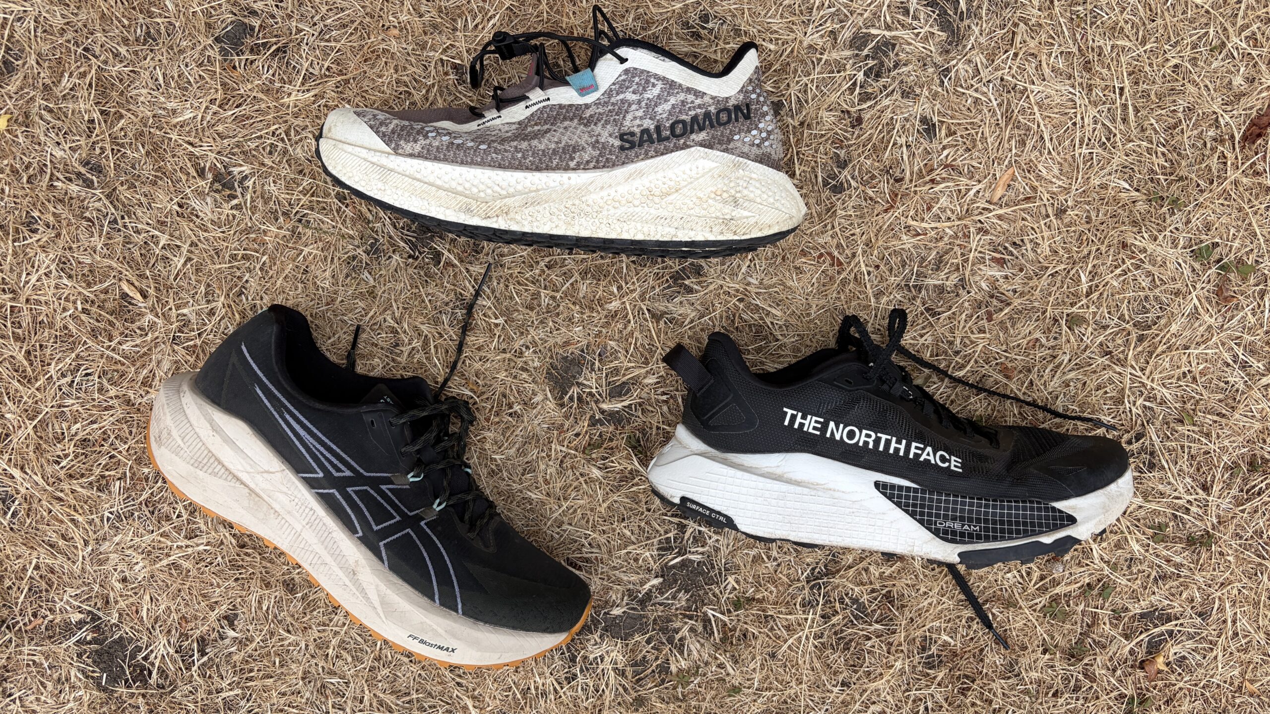 أحذية الجري Salomon Aero Glide 4 GRVL 그리고 Asics Blazeblast 그리고 The North Face Altamesa 500 v2