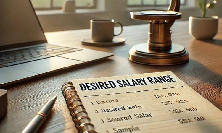 1st tip on How to Answer Salary Expectations is Desired salary range