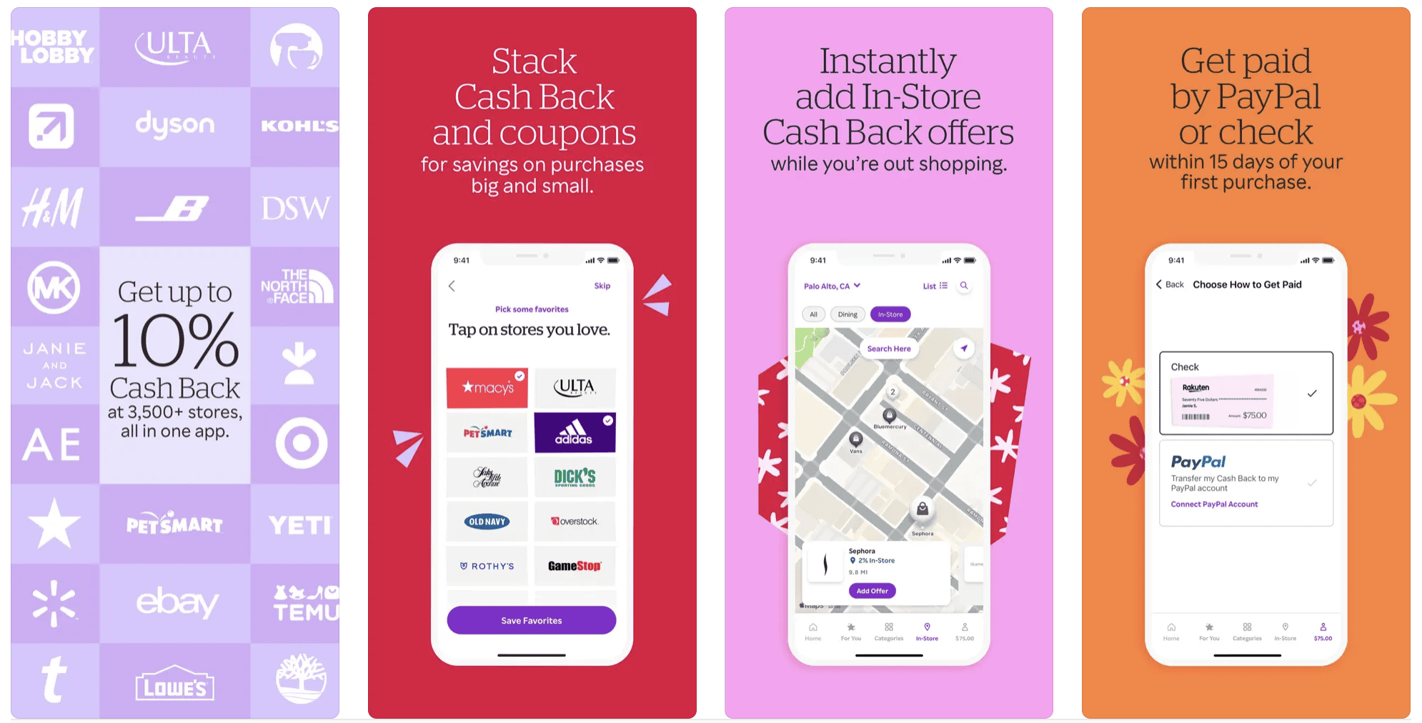 Rakuten App iOS Screenshots.