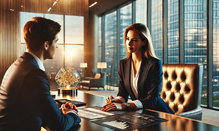 مديرة ثروات في وظائف مصرفية تساعد العملاء ذوي الملاءة المالية العالية في التخطيط المالي واستراتيجيات الاستثمار.